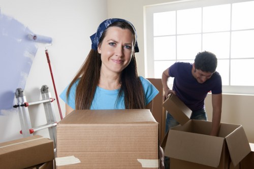 Securely packed items stored with clear access routes