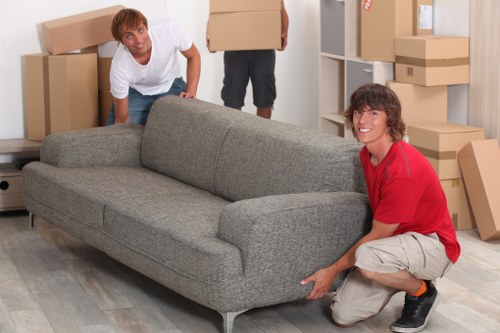 Commercial movers handling desks and office equipment in Stjohnswood